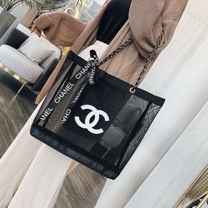 Authentic CHANEL Ribbon Tote Bag w/ Pouch- NWT!